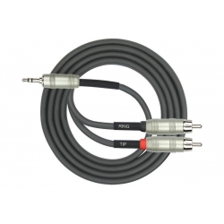 Y-364PRL 3M Y-Cable Patch Cable 3.5MM TRS Plug - 2x RCA (TIP / RING)