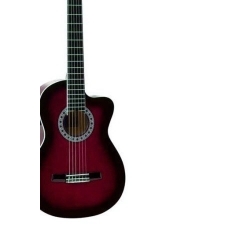 AC965H - Cutaway Klasik Gitar (Kırmızı Kenarlar Siyah Gölgeli)