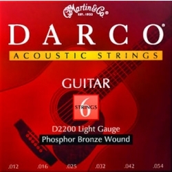 D2200 - Darco Phosphor Bronze (Light) 12-54 Akustik Gitar Teli