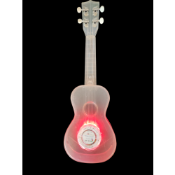 Şeffaf Soprano Uzaktan Kumandalı Ledli Ukulele